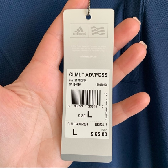 NWT ADIDAS Golf Navy Top Adjustable Hem Keyhole Back - Picture 5 of 10